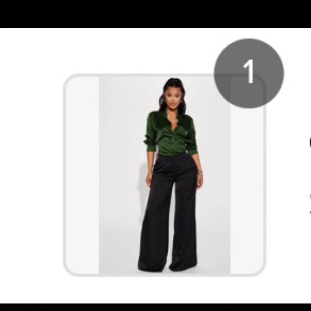 Wide leg satin pants